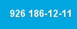 926 186-12-11 926 186-12-11